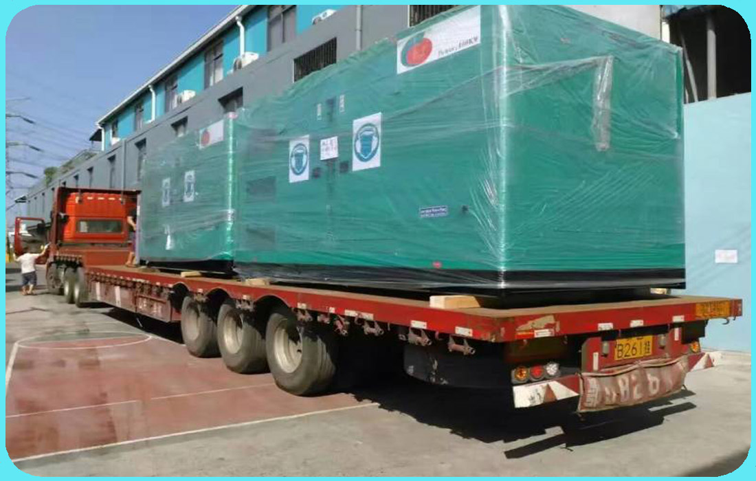 珀金斯动力-两台400kw静音箱成功发货，发往客户指定地点湖北荆门